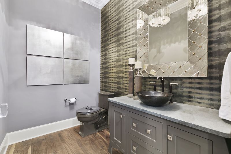 Luxury Powder Room with Custom Features